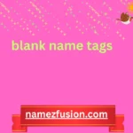blank name tags