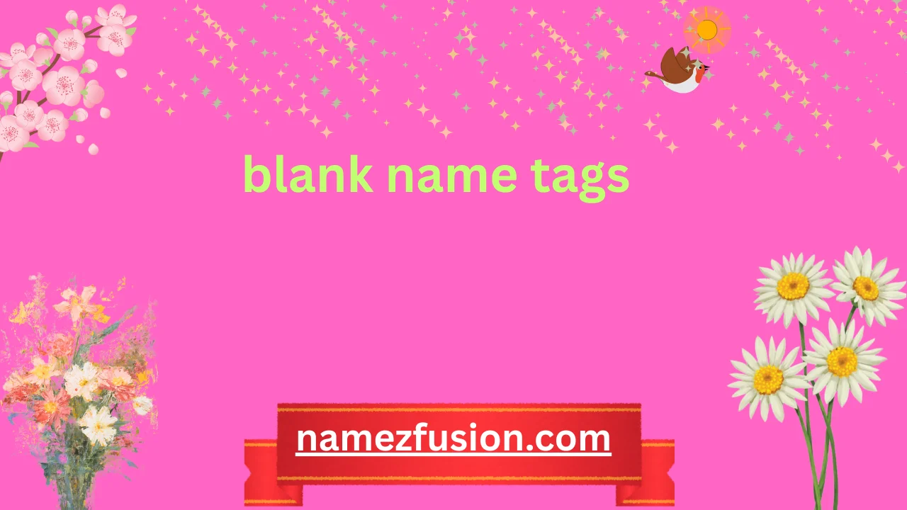 blank name tags