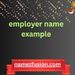 employer name example