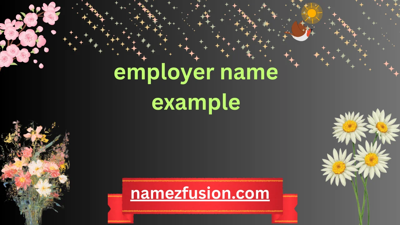 employer name example