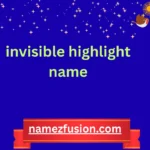 invisible highlight name