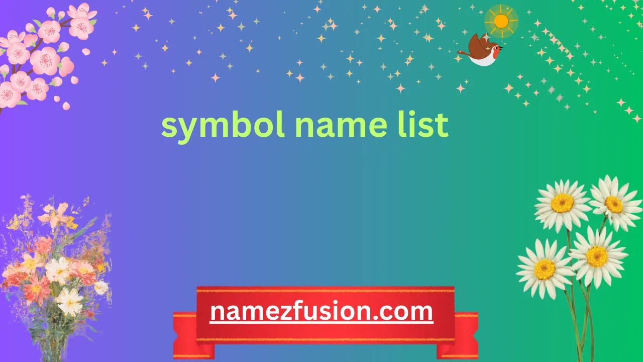 symbol name list