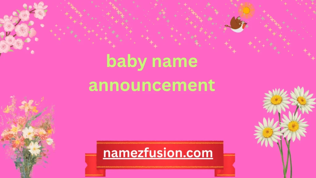 baby name announcement
