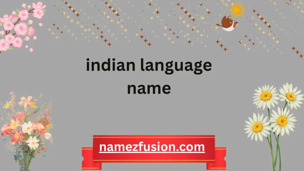 indian language name