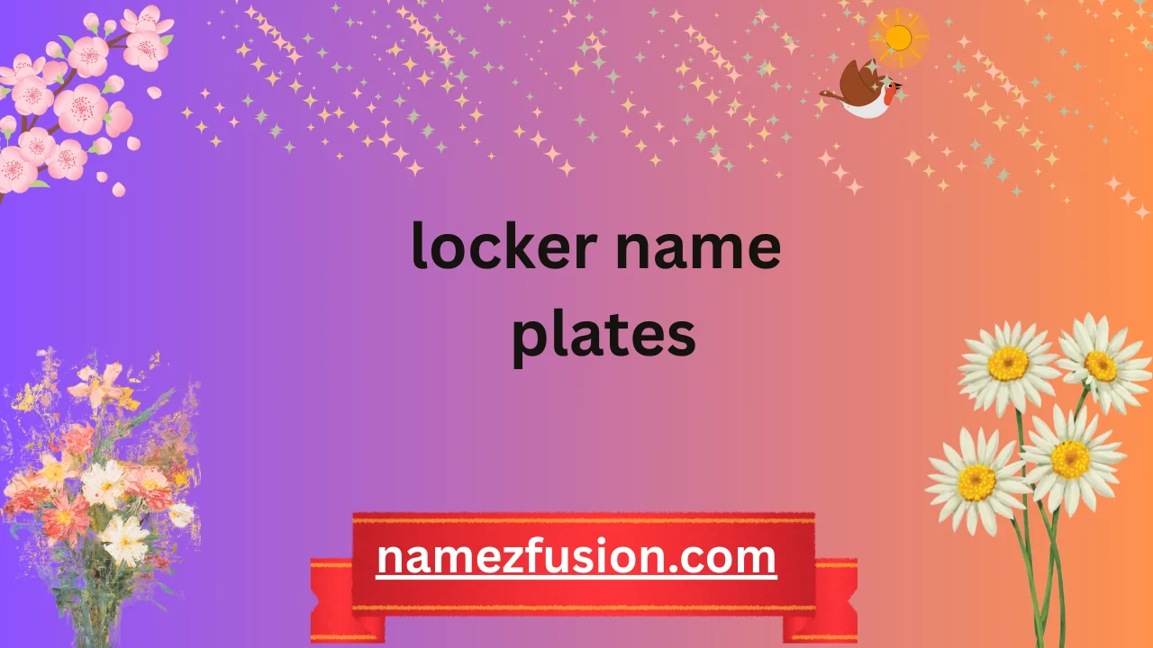 locker name plates