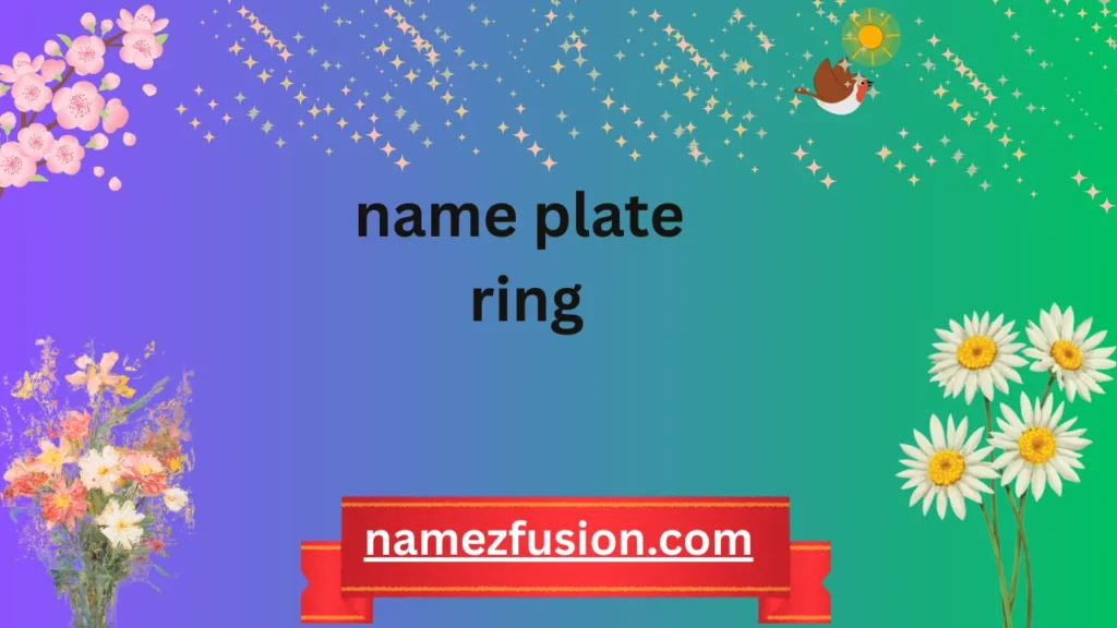 name plate ring