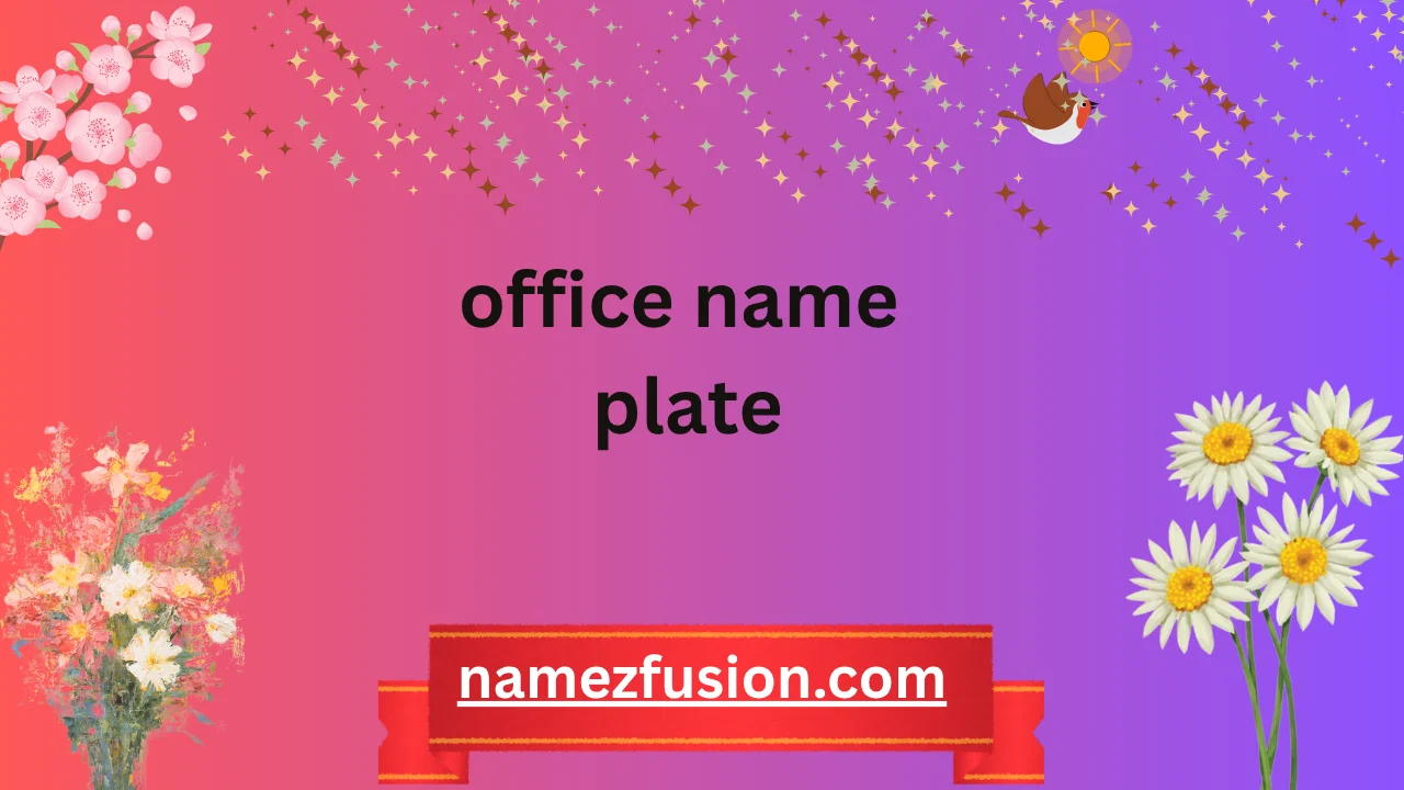 office name plate