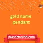 gold name pendant