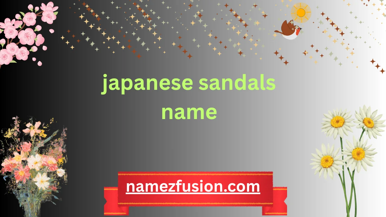 japanese sandals name