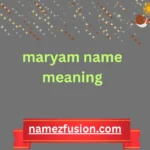 maryam name meaning