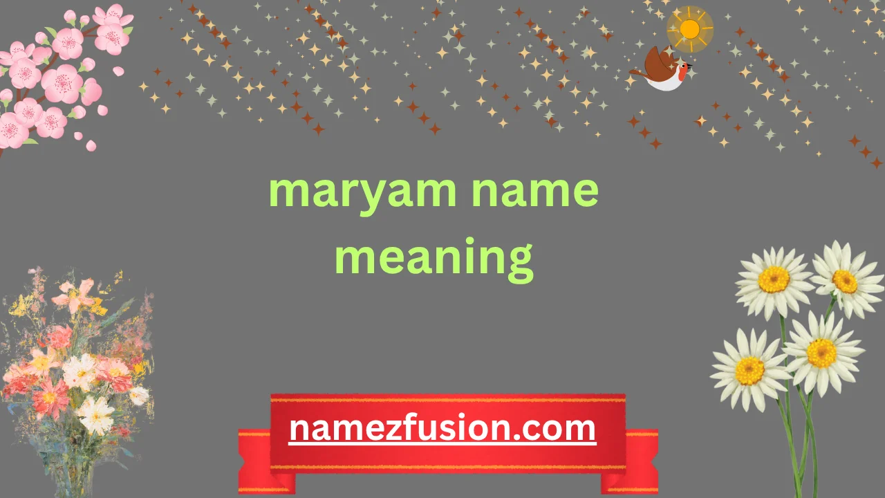 maryam name meaning