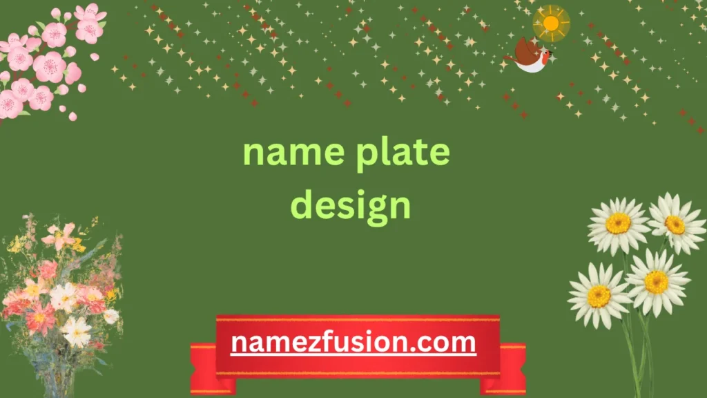 name plate design