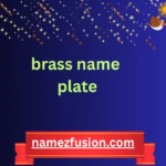 brass name plate