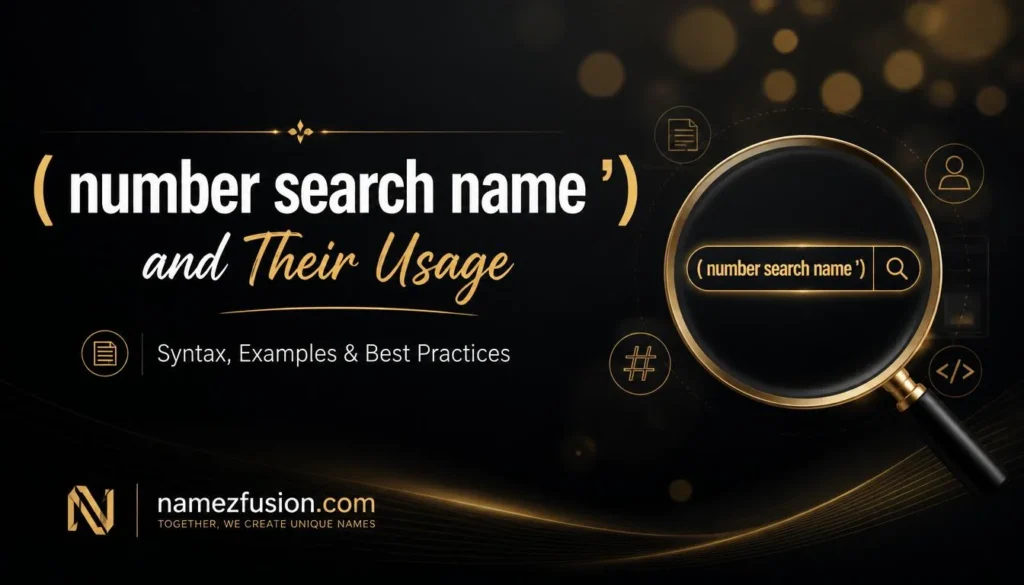 number search name
