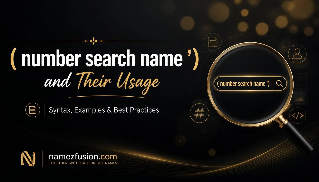 number search name