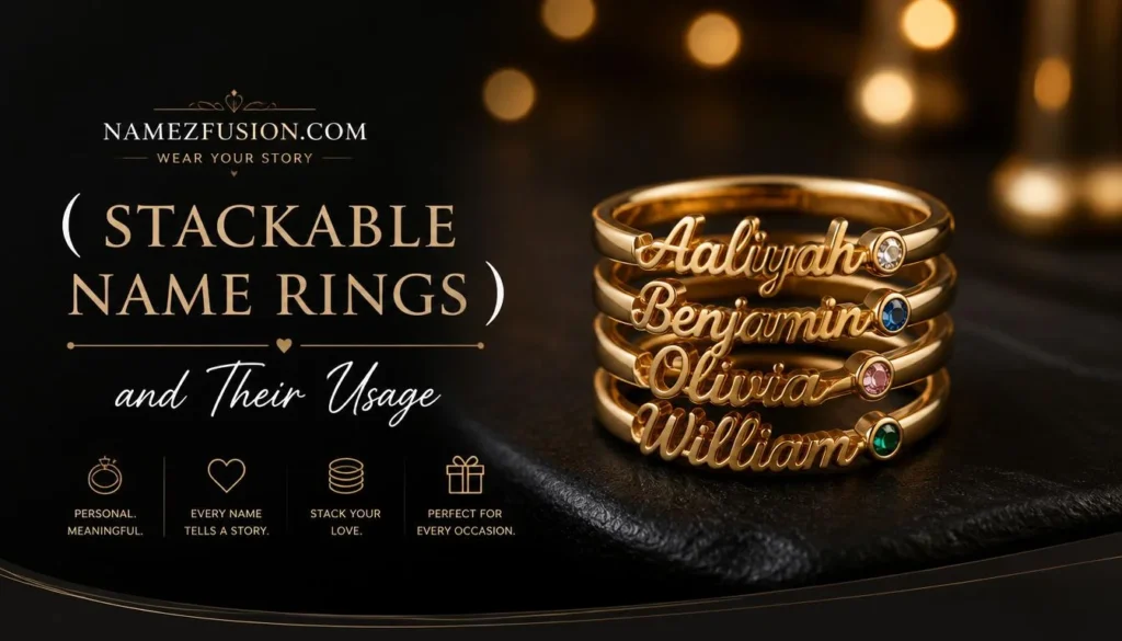 stackable name rings