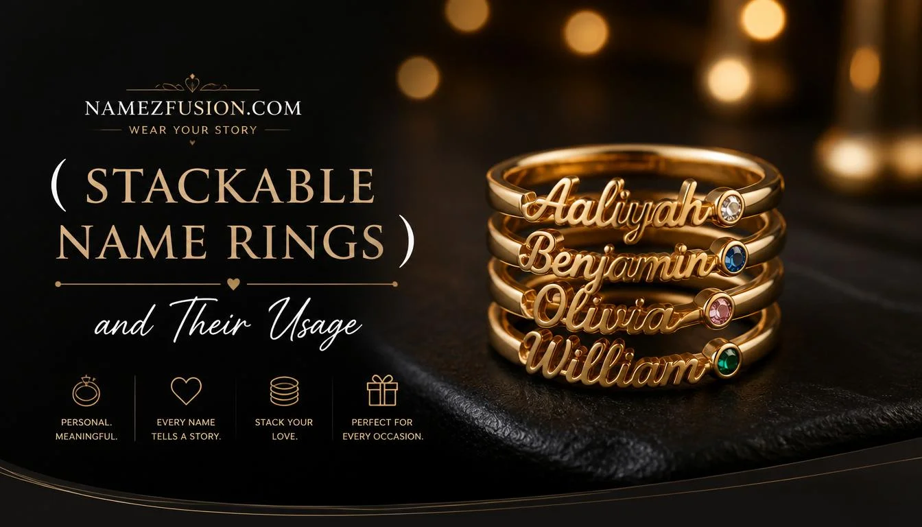 stackable name rings