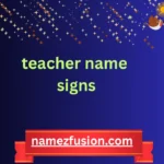 teacher name signs